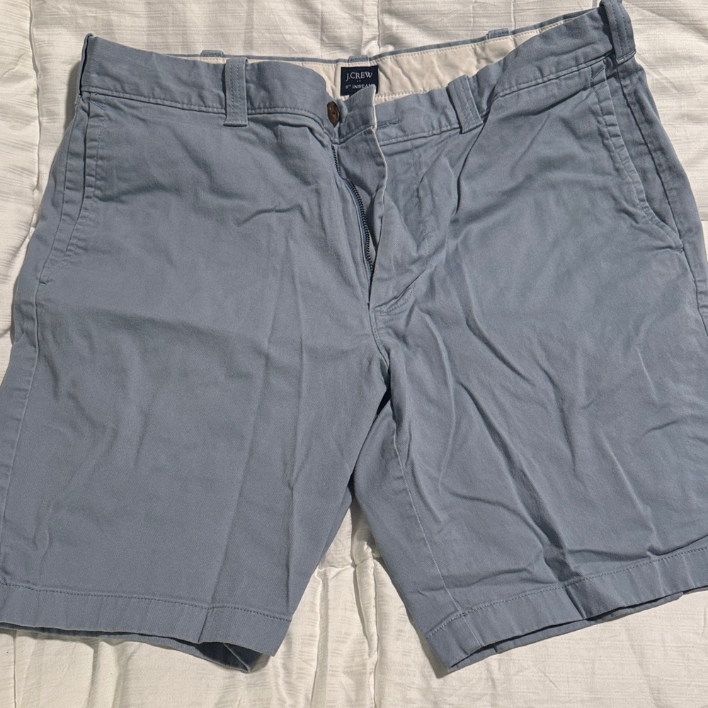 J. Crew Men's Light Blue Flat Front Shorts